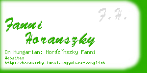 fanni horanszky business card